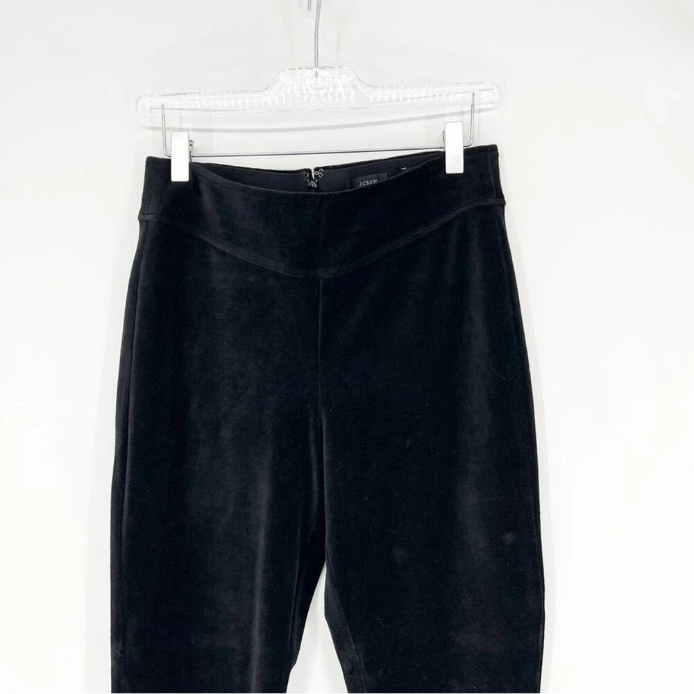 J. Crew Italian Stretch Velvet Leggings M Black